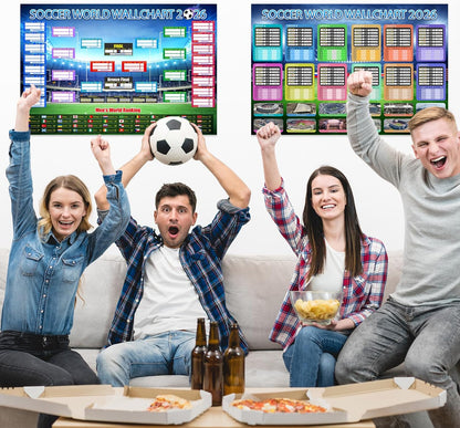 ultimate-2026-soccer-fan-wall-chart-kit-group-stage-knockout-posters-23-6-x-35-4-marker-pen-mounting-strips-included-5804