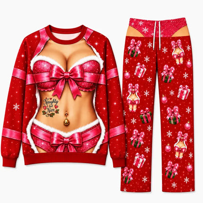 Funny 3D Christmas Matching Pajama Set