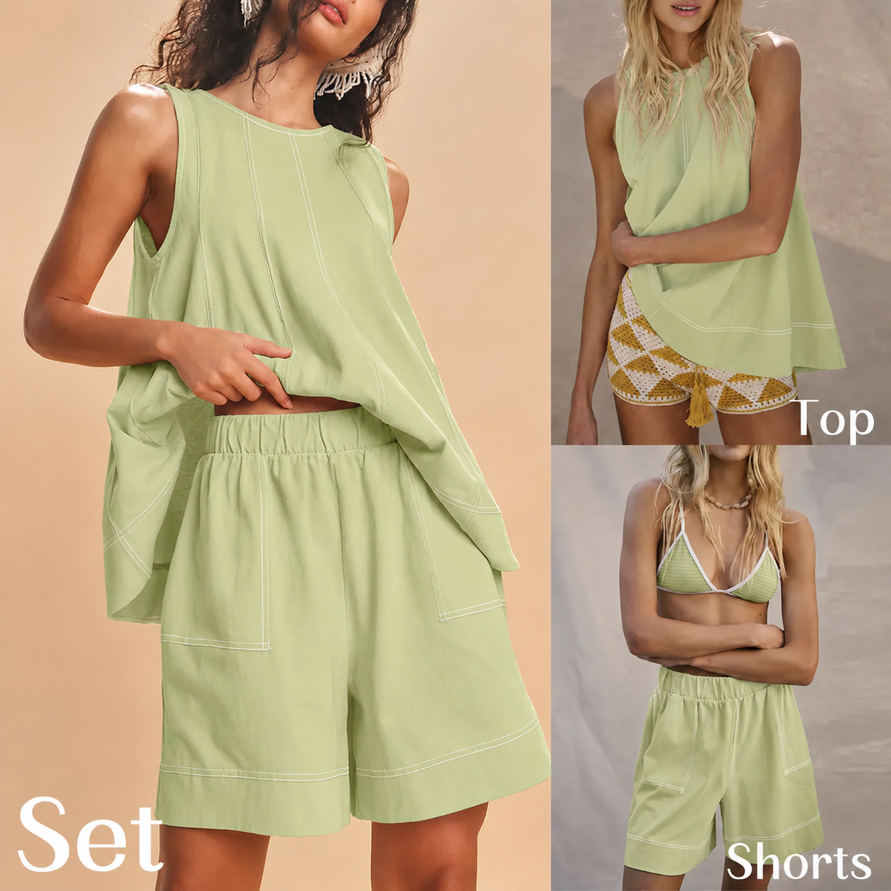 ☀️ Breezy Cotton-Linen Two-Piece Set