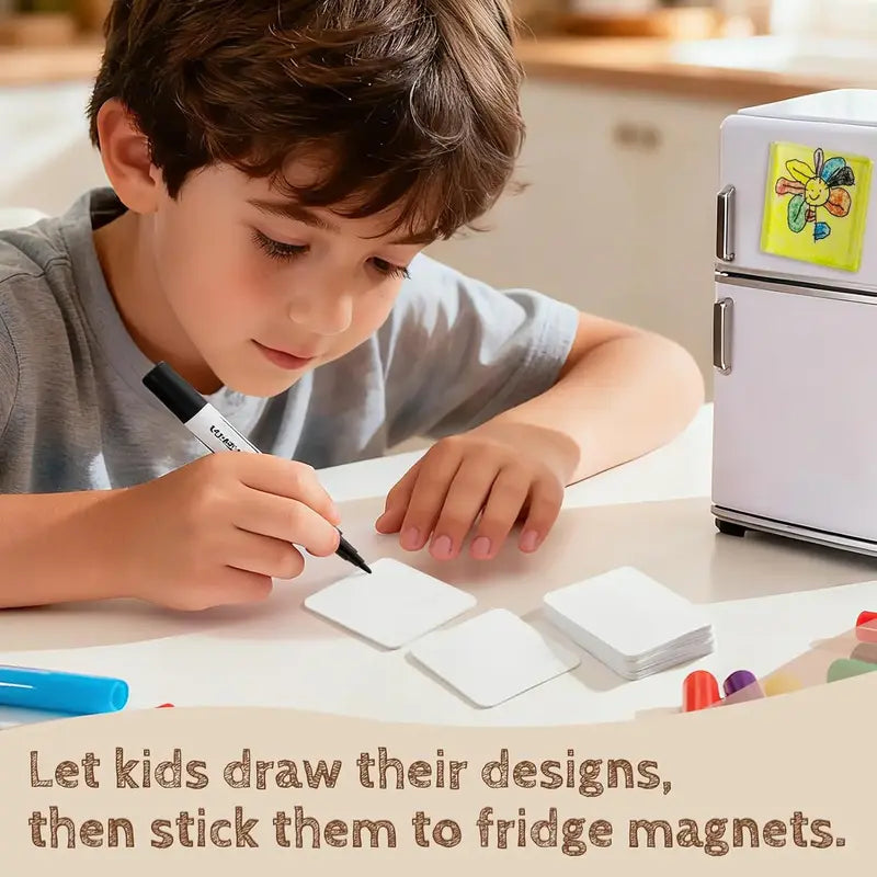 🖼️ 10-Pack DIY Clear Acrylic Fridge Magnets (2"x2")