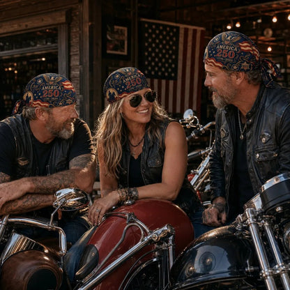 ⚡️Independence Day 49% OFF- 🏍️ America 250 Cycling Pirate Hat / Biker Headwrap