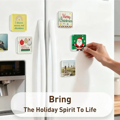 🖼️ 10-Pack DIY Clear Acrylic Fridge Magnets (2"x2")