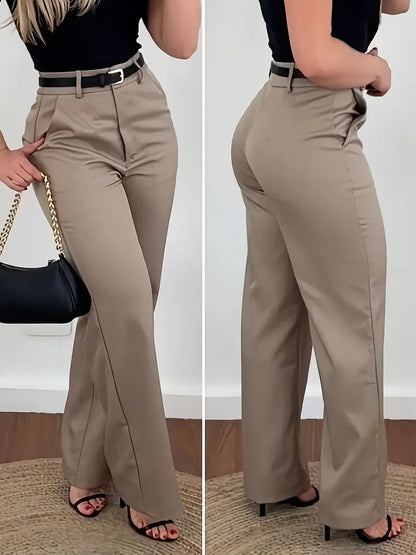 Women's High-Waist Straight-Leg Business Casual Pants