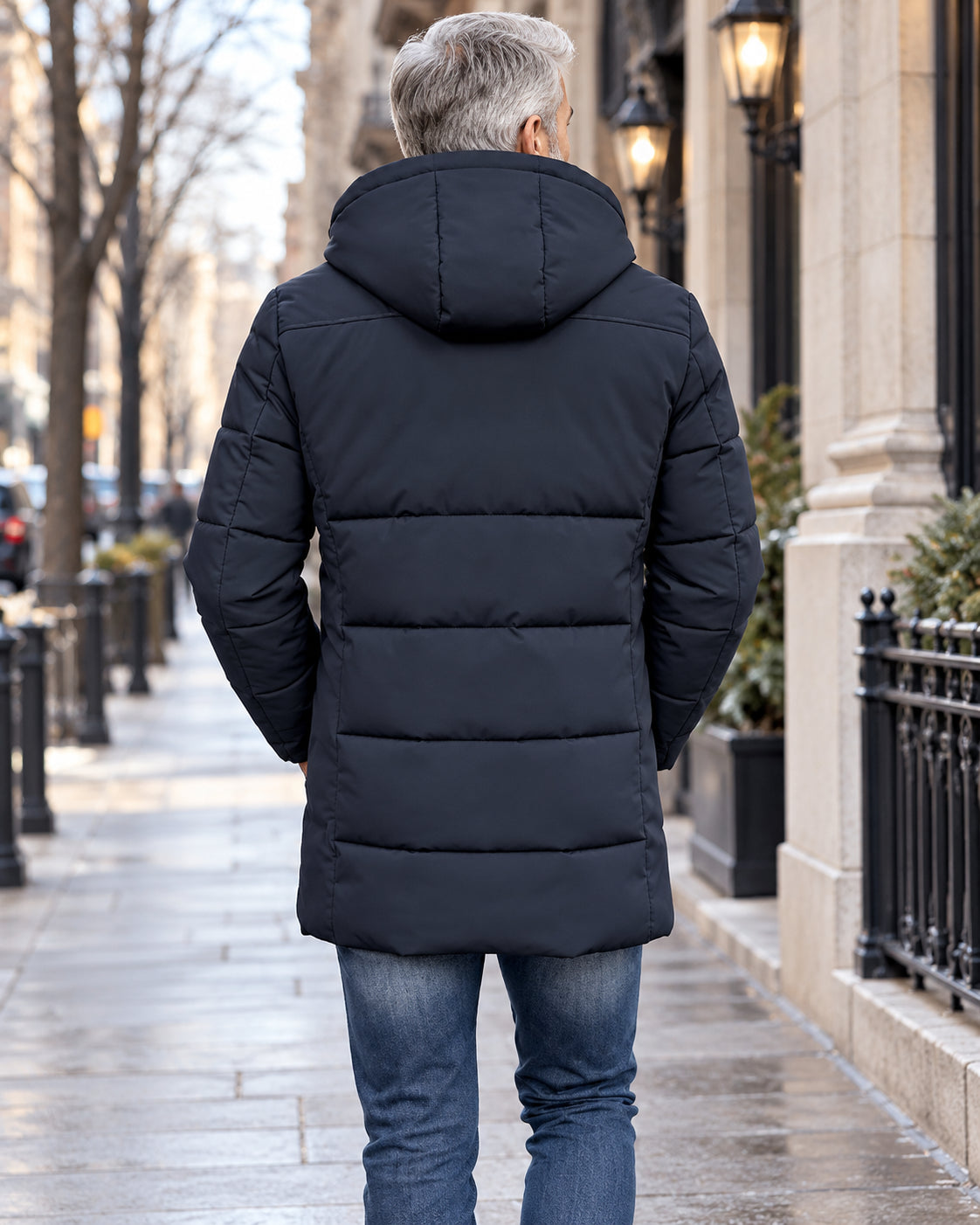 Men's Winter Fleece-Lined Puffer Jacket