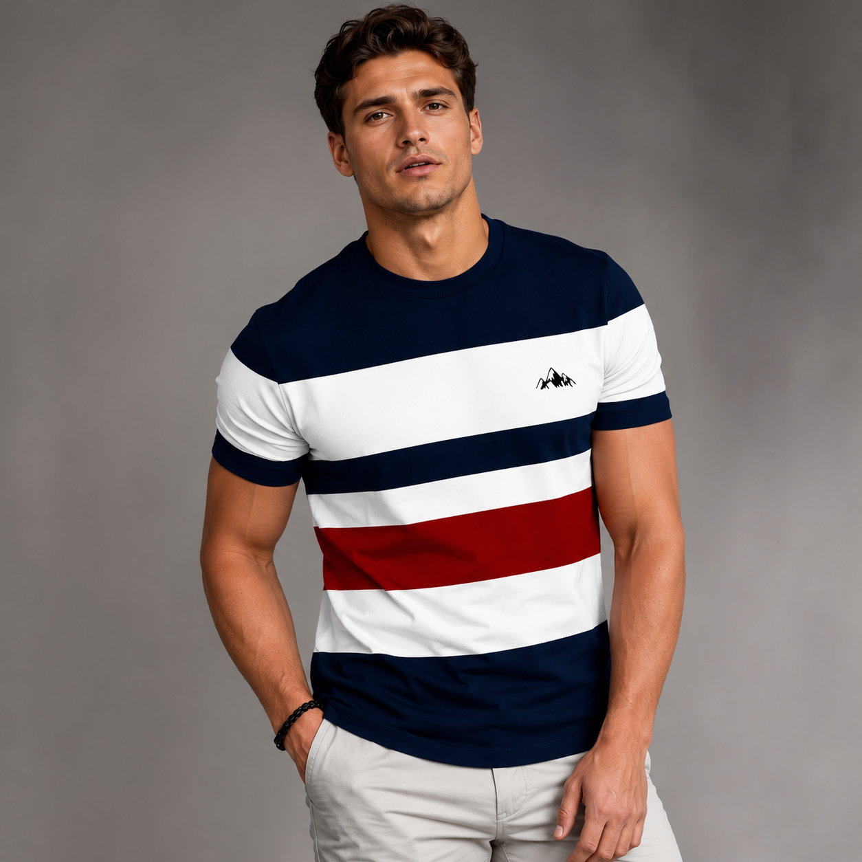 Men’s 3-Pack Color Block Slim Fit T-Shirts