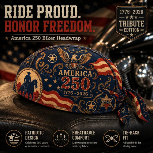 ⚡️Independence Day 49% OFF- 🏍️ America 250 Cycling Pirate Hat / Biker Headwrap