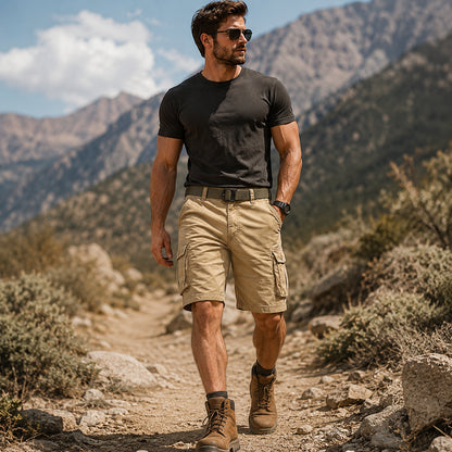 Men's 100% Cotton Tactical Cargo Shorts
