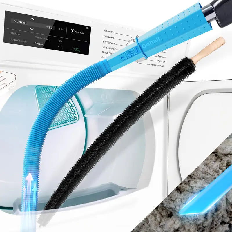 🛡️ Fire-Prevention Dryer Vent Cleaner Kit: Deep Cleaning Lint Remover Vacuum Attachment Tool ✨