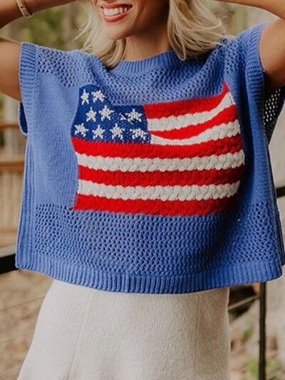 limited-time-saleflag-graphic-short-sleeve-hollow-out-top-4831