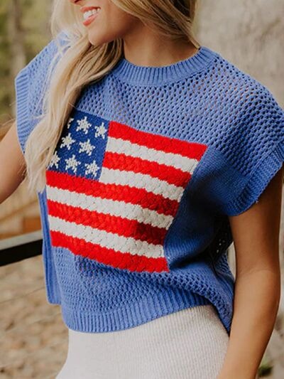 limited-time-saleflag-graphic-short-sleeve-hollow-out-top-4831