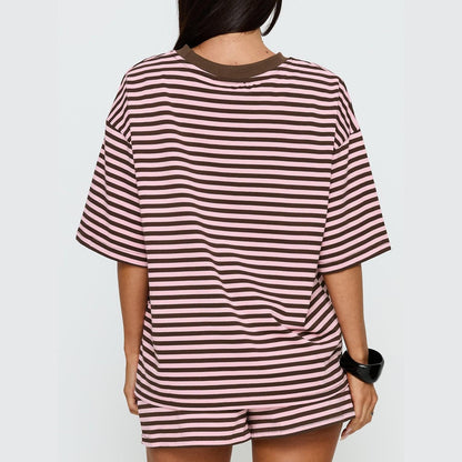 ☁️Women’s Striped Oversized Two-Piece Lounge Set