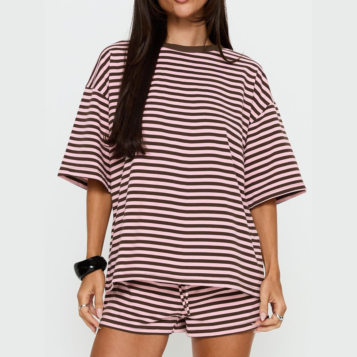 ☁️Women’s Striped Oversized Two-Piece Lounge Set