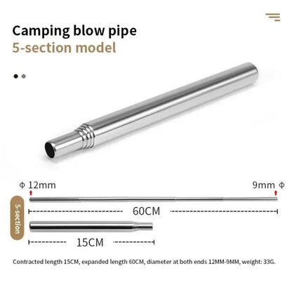 🔥 Telescopic Collapsible Fire Blow Tube