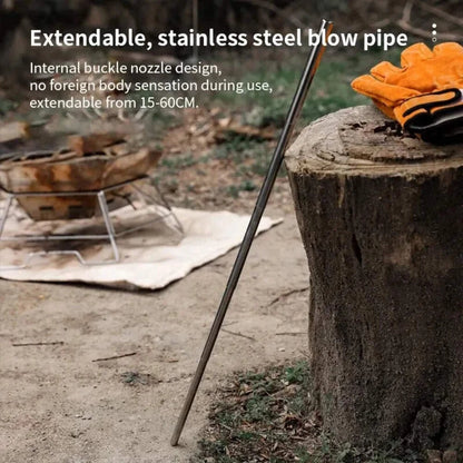 🔥 Telescopic Collapsible Fire Blow Tube