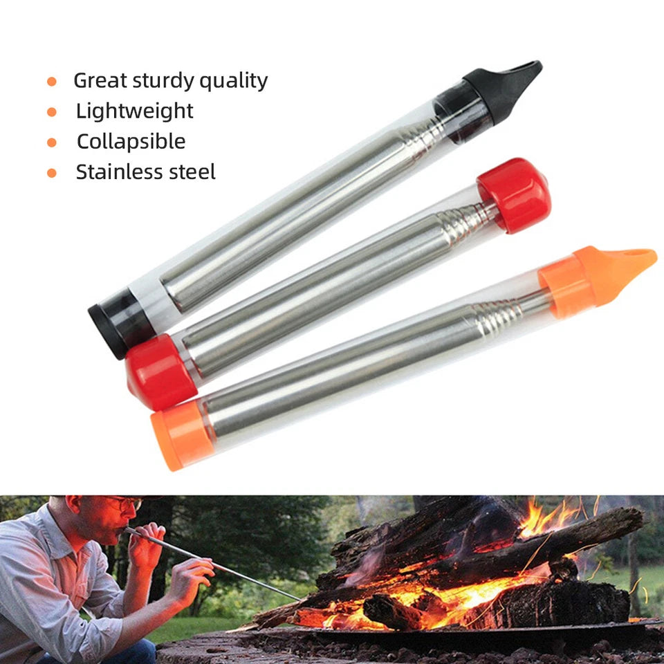 🔥 Telescopic Collapsible Fire Blow Tube