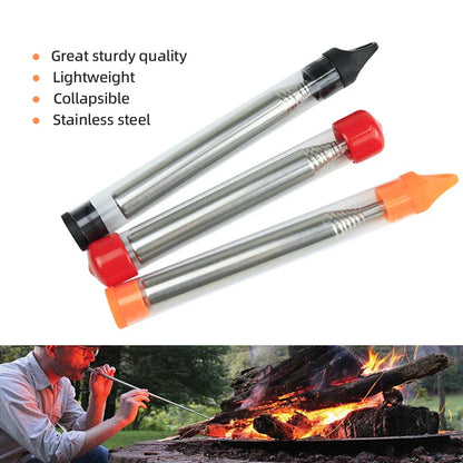 🔥 Telescopic Collapsible Fire Blow Tube