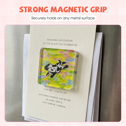 🖼️ 10-Pack DIY Clear Acrylic Fridge Magnets (2"x2")