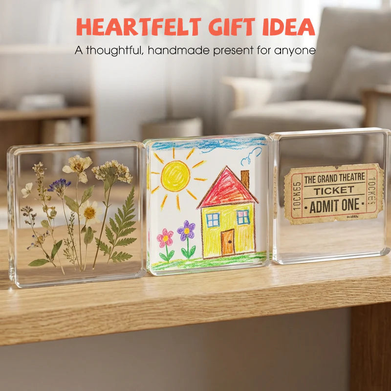 🖼️ 10-Pack DIY Clear Acrylic Fridge Magnets (2"x2")