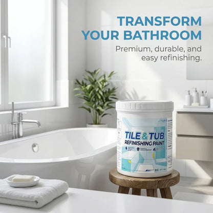 💎 2-Hour Bathroom Renovation! Premium Tub & Tile Refinishing Kit for Instant Showroom-Ready Floors 🏠✨