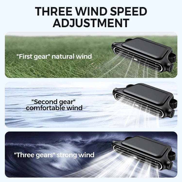 🚗 Dual-Turbine Car Seat Velcro Fan