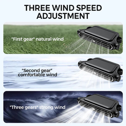 🚗 Dual-Turbine Car Seat Velcro Fan